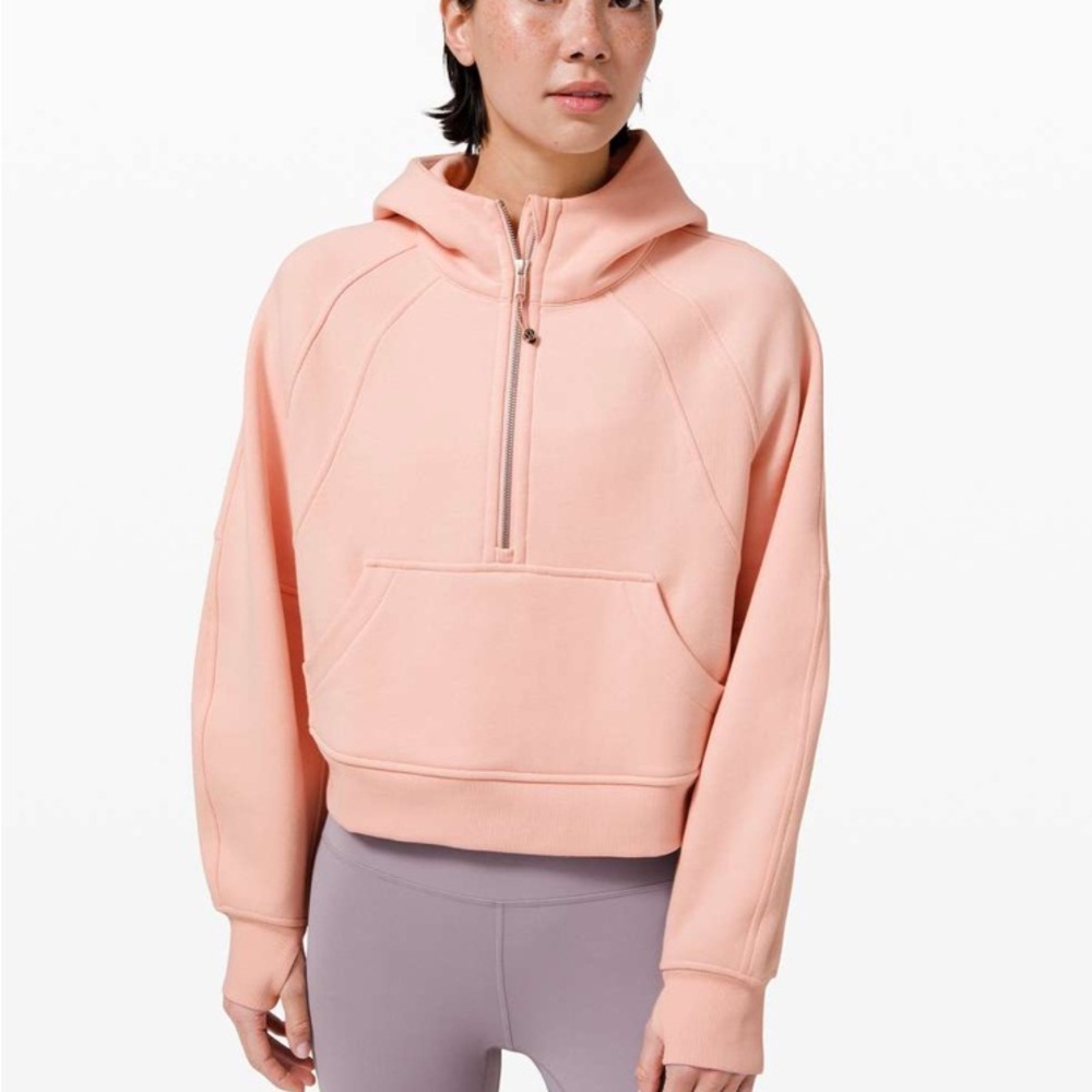 Lululemon Scuba Oversized 1/2 Zip Hoodie Pink Mist M/L